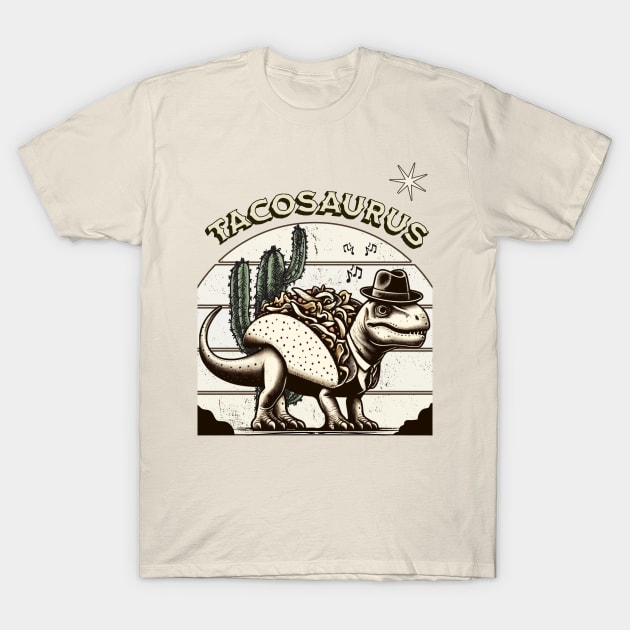 Vintage Tacosaurus T-Shirt by mieeewoArt